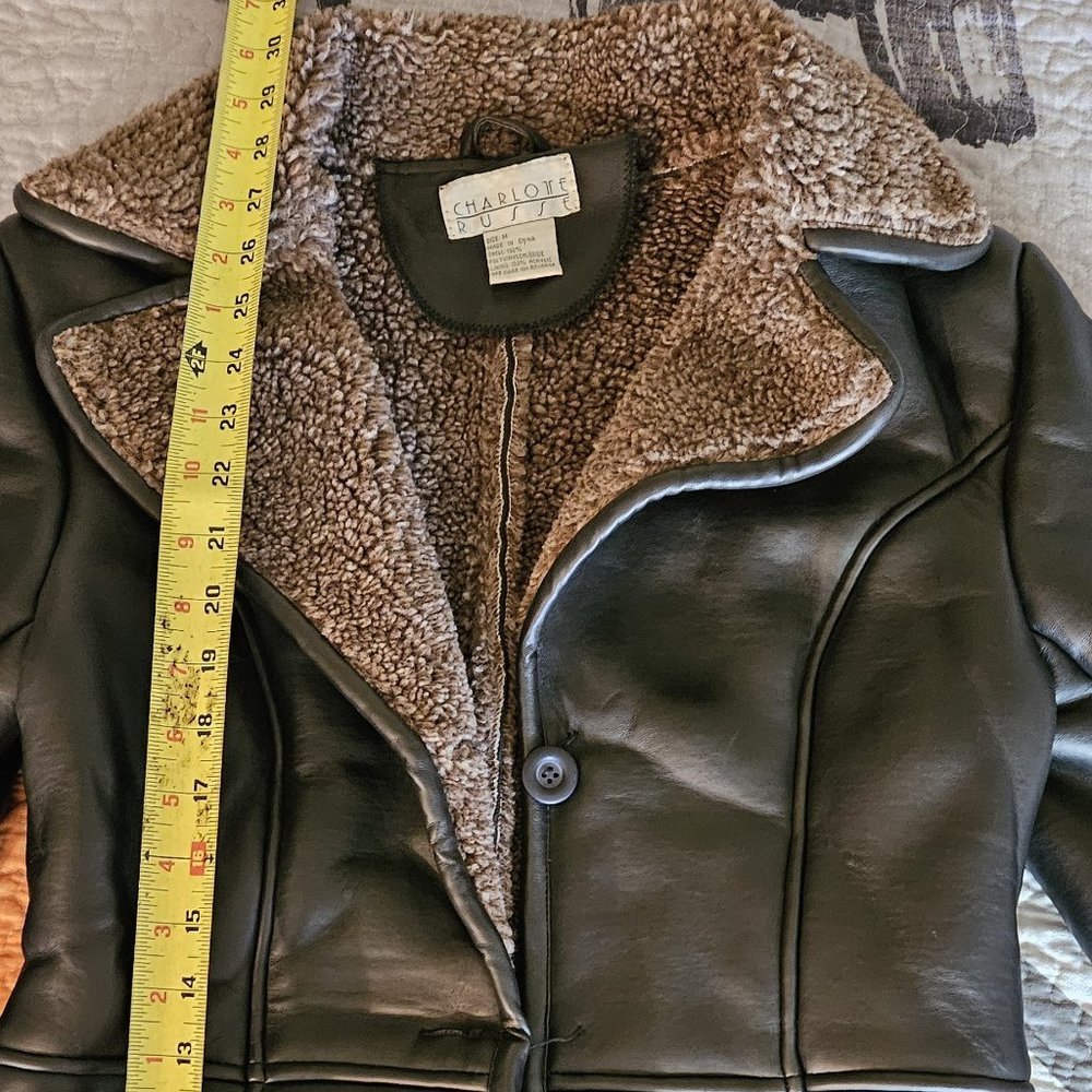 Charlotte Russe Faux Leather Jacket - Size M